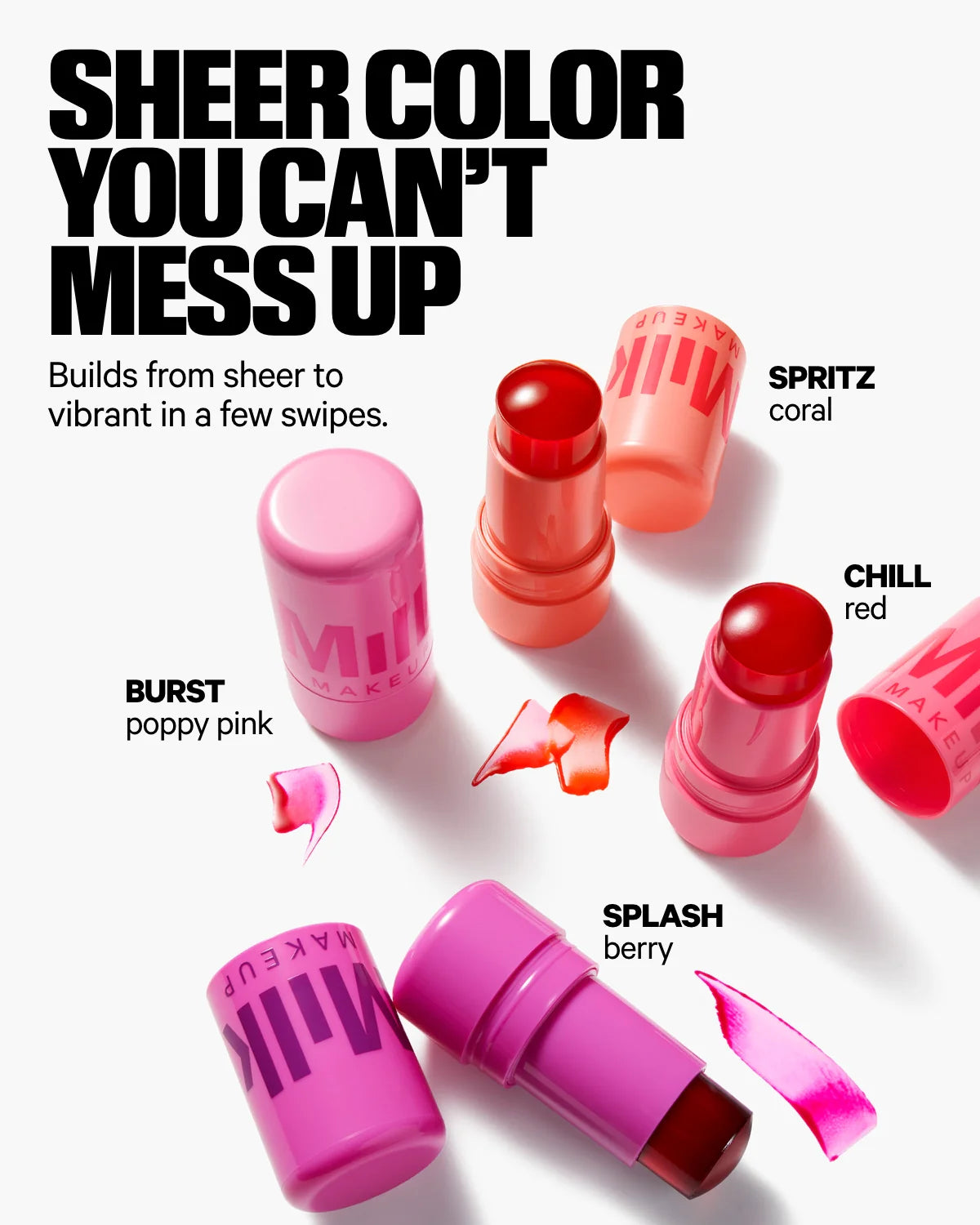 MILK MAKEUP - Colling Water Jelly Tint Lip + Cheek Blush Stain (Tinta para labios y mejillas) 5g
