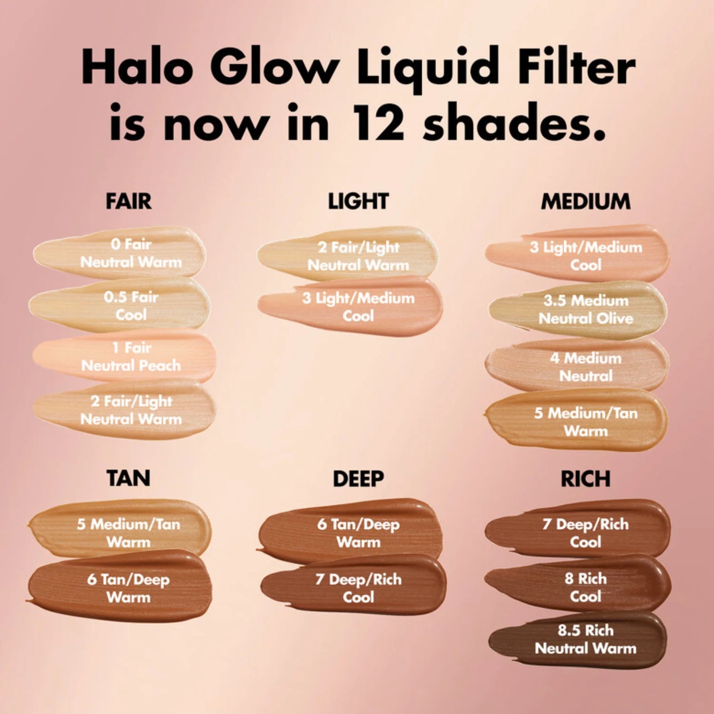 E.L.F. Halo glow foundation Set 3pz (Mixto en tonos 1-4)